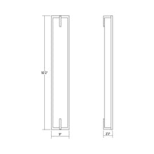 Load image into Gallery viewer, New Edge™ LED Bath Vanity Light - line drawing.
