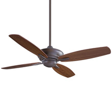 Load image into Gallery viewer, New Era Ceiling Fan in Oil Rubbed Bronze / Medium Maple.
