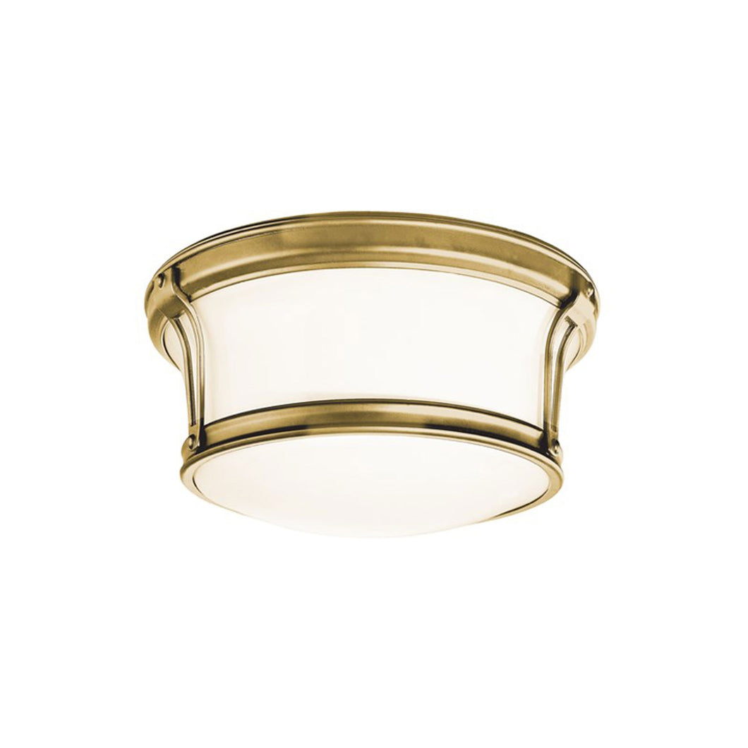 Newport Flush Mount Ceiling Light Small/Aged Brass.
