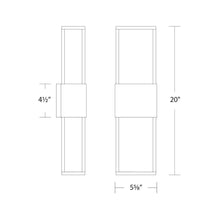 Load image into Gallery viewer, Nightvision LED Wall Light - line drawing.
