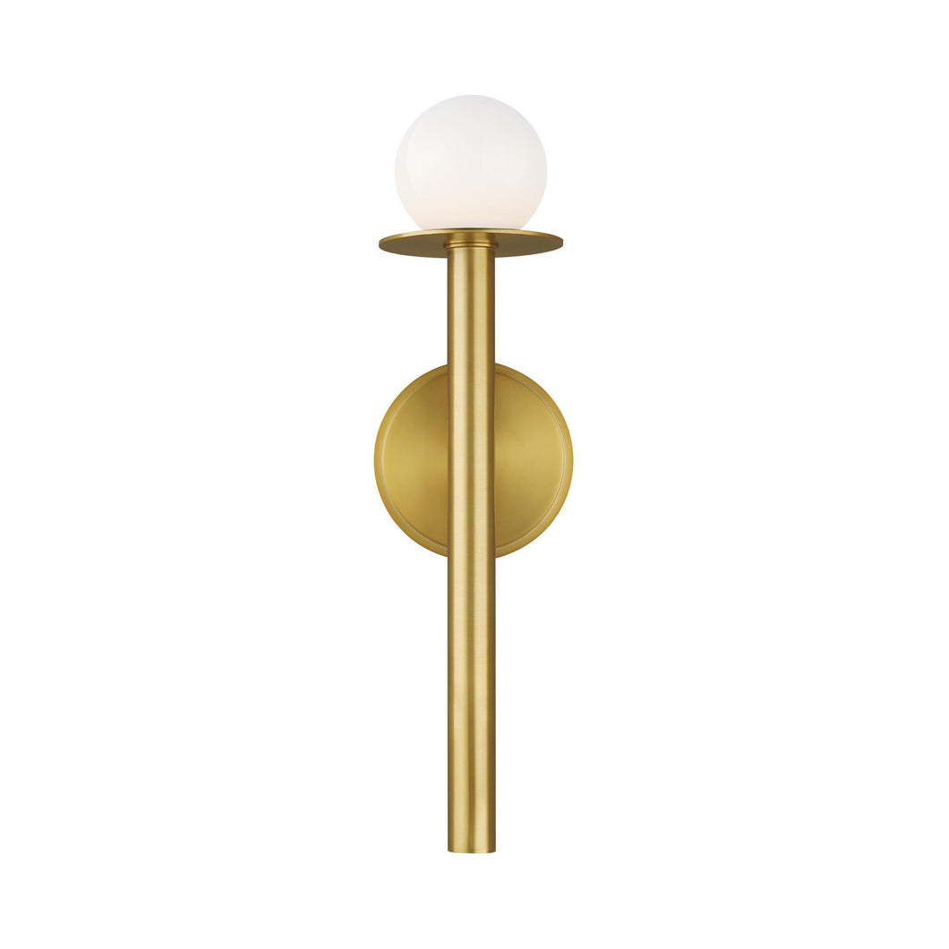 Nodes Bath Wall Light in Burnished Brass (1-Light).