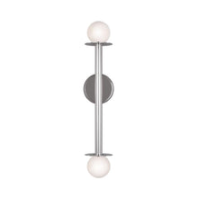Load image into Gallery viewer, Nodes Bath Wall Light in Polished Nickel (2-Light).
