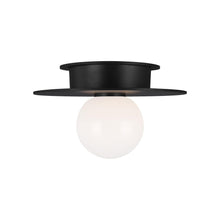 Load image into Gallery viewer, Nodes Flush Mount Ceiling Light in Midnight Black (Small).
