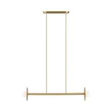 Load image into Gallery viewer, Nodes Linear Chandelier in 2-Light/Burnished Brass.
