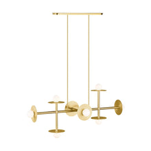 Load image into Gallery viewer, Nodes Linear Chandelier in Detail.
