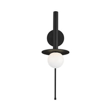 Load image into Gallery viewer, Nodes Pivot Bath Wall Light in Small/Midnight Black.
