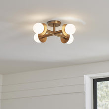 Load image into Gallery viewer, Nodes Semi Flush Mount Ceiling Light in Detail.
