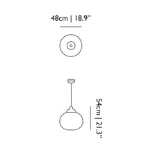 Load image into Gallery viewer, Non Random Pendant Light - line drawing.
