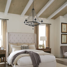Load image into Gallery viewer, Nori Chandelier in bedroom.
