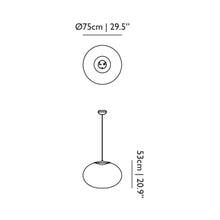 Load image into Gallery viewer, NR2 LED Pendant Light - line drawing.
