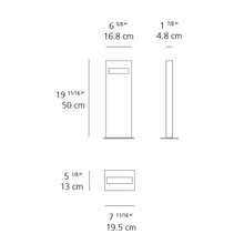 Load image into Gallery viewer, Nuda Outdoor LED Floor Lamp - line drawing.
