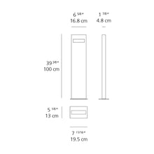 Load image into Gallery viewer, Nuda Outdoor LED Floor Lamp - line drawing.
