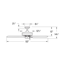 Load image into Gallery viewer, Oasis Ceiling Fan - line drawing.
