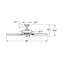 Load image into Gallery viewer, Oasis Ceiling Fan - line drawing.
