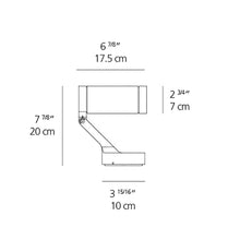 Load image into Gallery viewer, Obice Outdoor LED Wall Light - line drawing.
