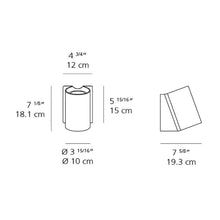 Load image into Gallery viewer, Oblique LED Wall Light - line drawing.
