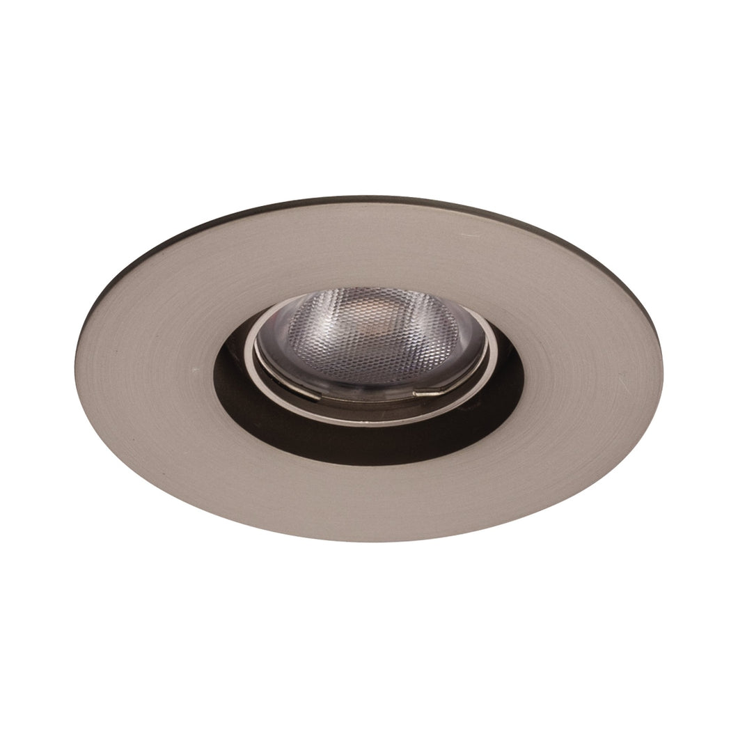 Ocular 1.0 Round Adjustable LED Recessed Trim in Brushed Nickel.