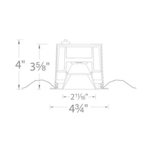 Load image into Gallery viewer, Ocular 3.0 Square Downlight LED Recessed Trim - line drawing.
