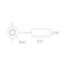 Load image into Gallery viewer, Ocularc 2.0 Round Adjustable 9W LED Recessed Trim - line drawing.
