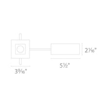 Load image into Gallery viewer, Ocularc 2.0 Square Adjustable 11W LED Recessed Trim - line drawing.
