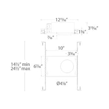Load image into Gallery viewer, Ocularc 3.0 New Construction Recessed Housing - line drawing.

