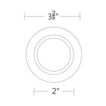 Load image into Gallery viewer, Ocularc 3.5 Round Pinhole LED Recessed Trim - line drawing.

