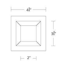 Load image into Gallery viewer, Ocularc 3.5 Square Adjustable Downlight LED Recessed Trim - line drawing.
