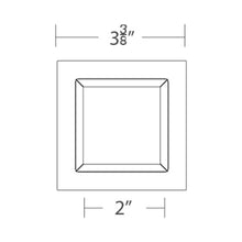 Load image into Gallery viewer, Ocularc 3.5 Square Pinhole LED Recessed Trim - line drawing.
