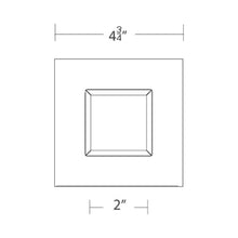 Load image into Gallery viewer, Ocularc 3.5 Square Pinhole LED Recessed Trim - line drawing.
