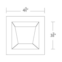 Load image into Gallery viewer, Ocularc 3.5 Square Wall Wash LED Recessed Trim - line drawing.
