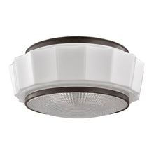 Load image into Gallery viewer, Odessa Flush Mount Ceiling Light in 3-Light/Old Bronze.
