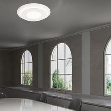 Load image into Gallery viewer, Offset™ LED Flush Mount Ceiling Light in dining room.
