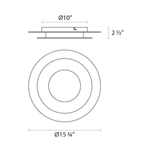Load image into Gallery viewer, Offset™ LED Flush Mount Ceiling Light - line drawing.
