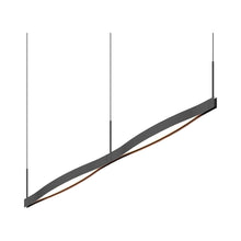 Load image into Gallery viewer, Ola™ LED Linear Pendant Light in Satin Black/2-Light.

