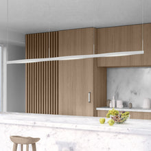 Load image into Gallery viewer, Ola™ LED Linear Pendant Light in dining room.

