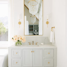 Load image into Gallery viewer, Olivia Wall Light in bathroom.
