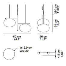 Load image into Gallery viewer, Alba Pendant Light - line drawing.
