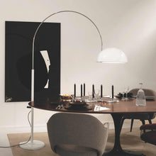 Load image into Gallery viewer, Coupe Arch Floor Lamp in White.
