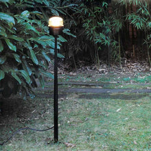 Load image into Gallery viewer, Fresnel Outdoor Floor Lamp in Outdoor Area.
