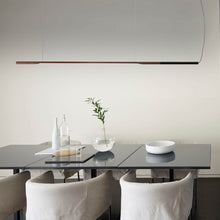 Load image into Gallery viewer, Ilo LED Horizontal Pendant Light in dining room.
