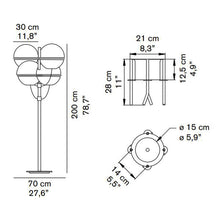 Load image into Gallery viewer, Lyndon Outdoor Floor Lamp - line drawing.
