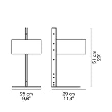 Load image into Gallery viewer, Parallel Table Lamp - line drawing.

