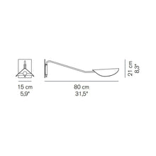 Load image into Gallery viewer, Plume Wall Light - line drawing.
