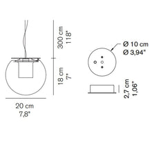 Load image into Gallery viewer, The Globe Pendant Light - line drawing.
