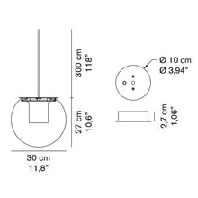 Load image into Gallery viewer, The Globe Pendant Light - line drawing.
