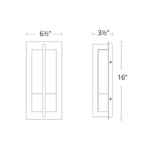Load image into Gallery viewer, Omni Outdoor LED Wall Light- line drawing.
