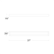 Load image into Gallery viewer, Open LED Bath Bar Light- line drawing.

