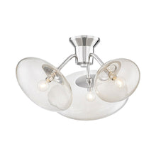 Load image into Gallery viewer, Opera Flush Mount Ceiling Light in Polished Nickel.
