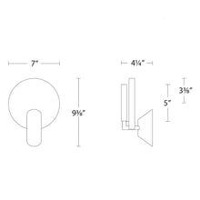Load image into Gallery viewer, Oracle LED Wall Light- line drawing.
