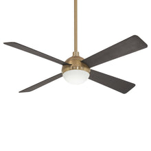 Load image into Gallery viewer, Orb LED Ceiling Fan in Soft Brass / Brushed Nickel.
